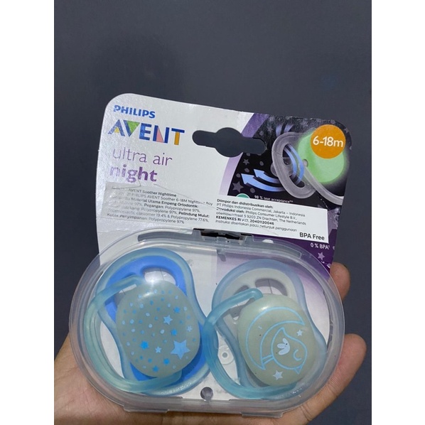 EMPENG AVENT DOT PACIFIER  AVENT 18m isi 2 EMPENG 6-18 model baru pink