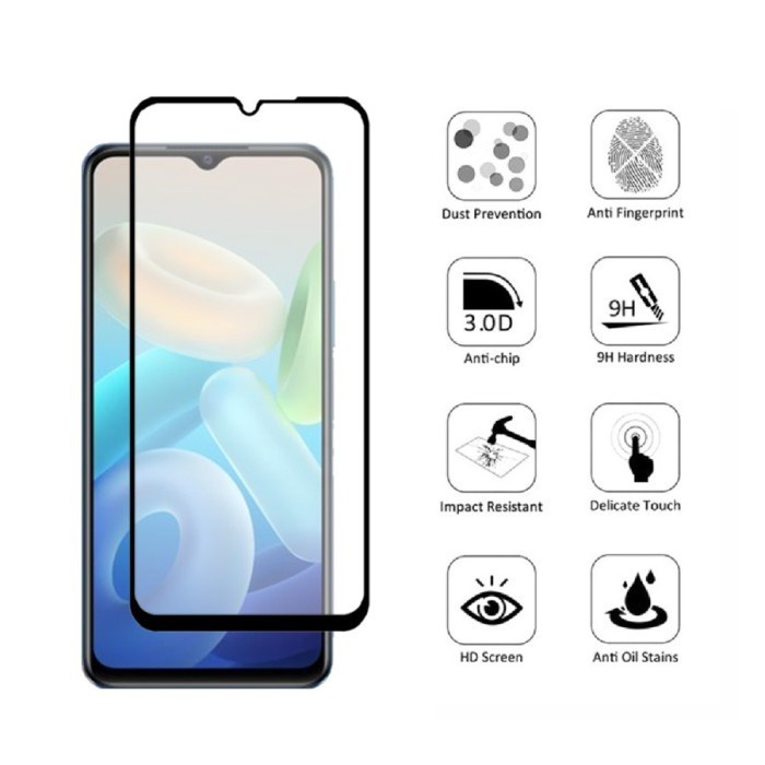 VIVO T1 PRO 5G ANTI GORES KACA TEMPERED GLASS FULL SCREEN PROTECTOR LAYAR SCREEN GUARD