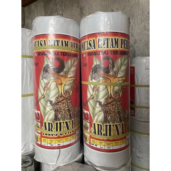 MULSA HITAM PERAK ARJUNA KUALITAS SAMA BELL tebal 0.35mikron Lebar 60cm Panjang 415m Kuat Tahan Sina