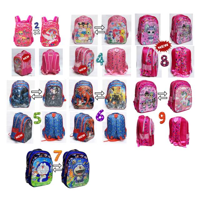 NEW TAS  Anak  SD  Ransel Sequin Berubah Gambar LOL Berubah 