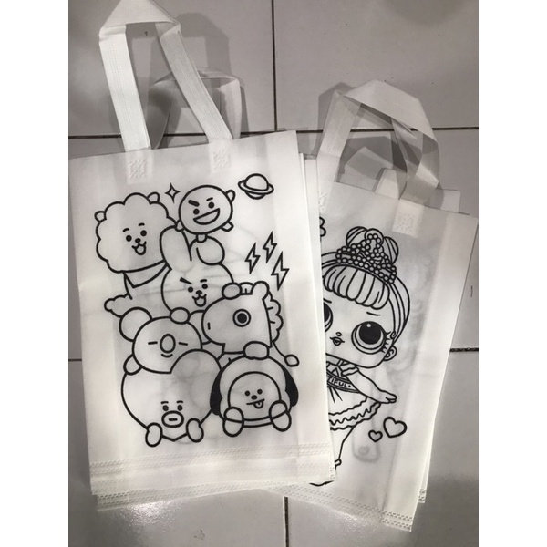 Jual Tas Kanvas Edukasi Paket Mewarnai Shopee Indonesia