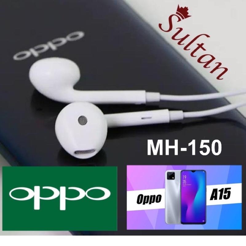 promo handsfree oppo reno / a15 / mh150 new original quality suara keren 100%