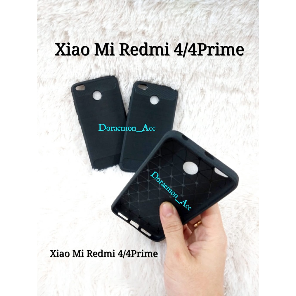 SoftCase Fiber Carbon Silikon Xiao Mi Redmi 4 - Redmi 4Prime / Redmi 4 Prime