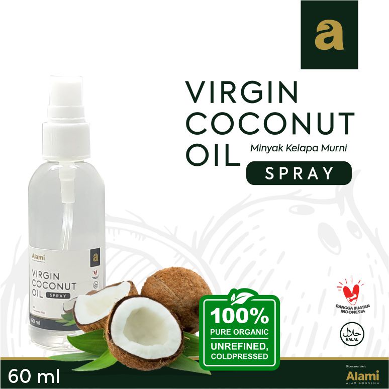 VCO virgin coconut oil 60 ml SPRAY | minyak kelapa murni | 100% organic | alami alam indonesia