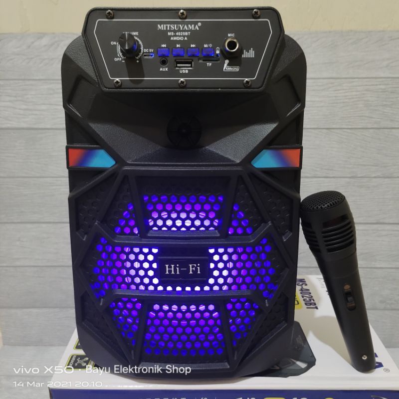 Speaker Bluetooth Fleco F3362/FL611/FL612 Microphone Karaoke/Salon Aktif Wireless Subwoofer 6,5Inch