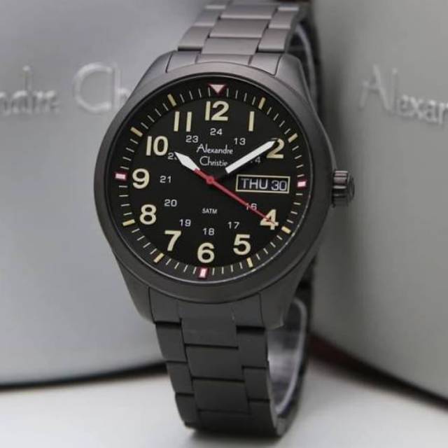 Jam Tangan Pria Alexandre Christie AC 6539 Full Black