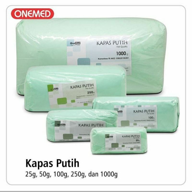 Onemed | Kapas Putih | Kapas Pembalut Onemed | Kapas Onemed 100 g