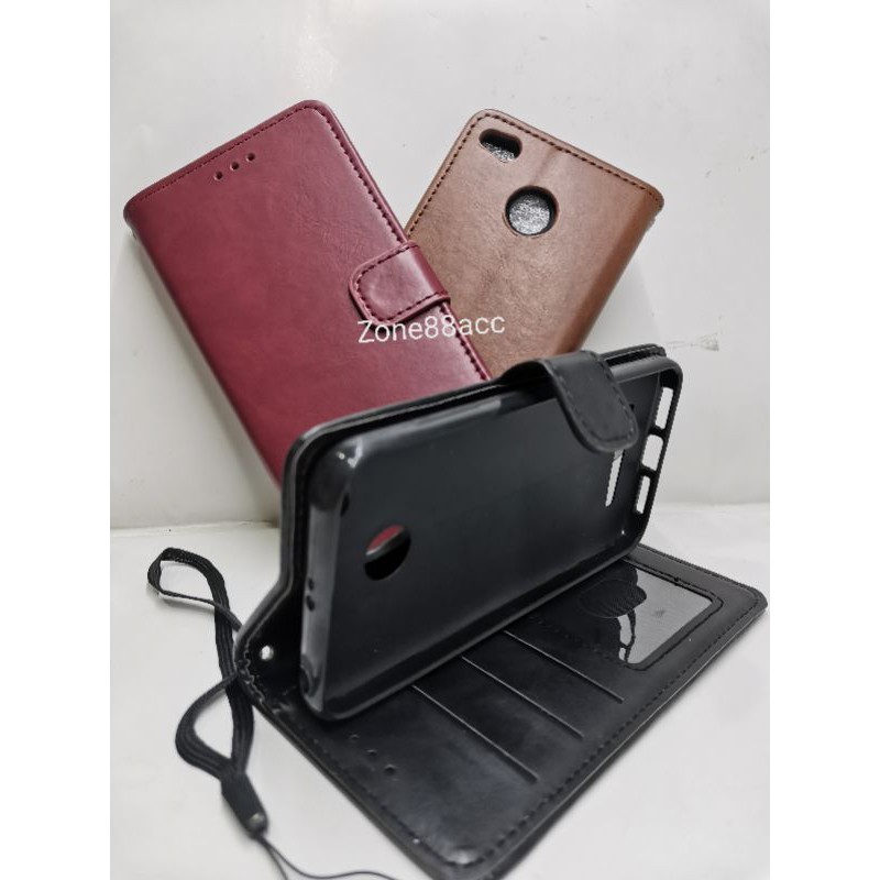 Redmi 4 4X X Leather Case Flip Cover Casing Sarung Dompet Wallet Kulit