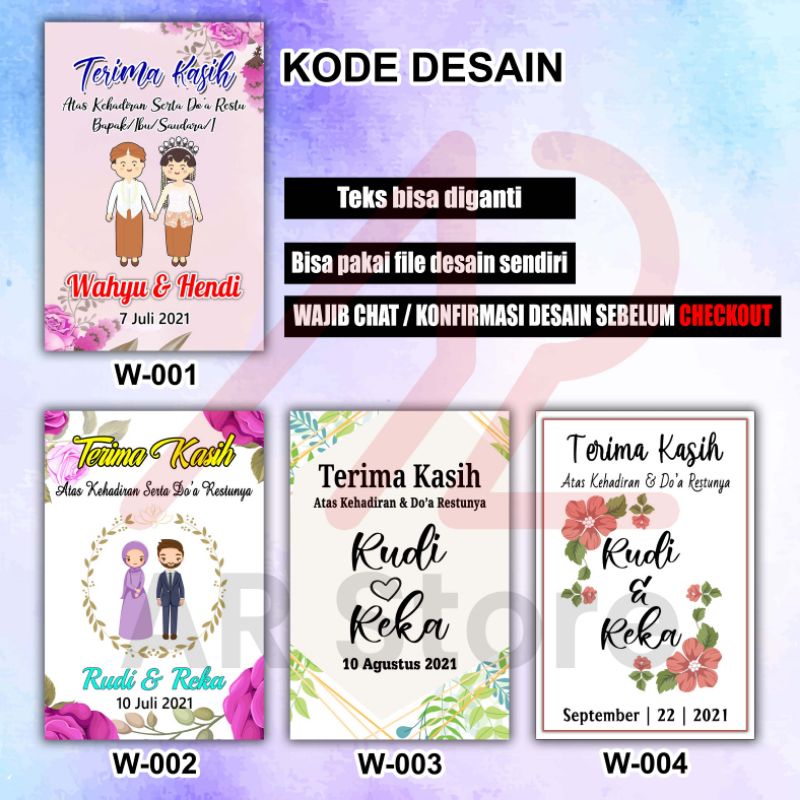

LABEL THANK CARD WEDDING CUSTOM/ LABEL SOUVENIR / KARTU UCAPAN TERIMA KASIH / PERNIKAHAN