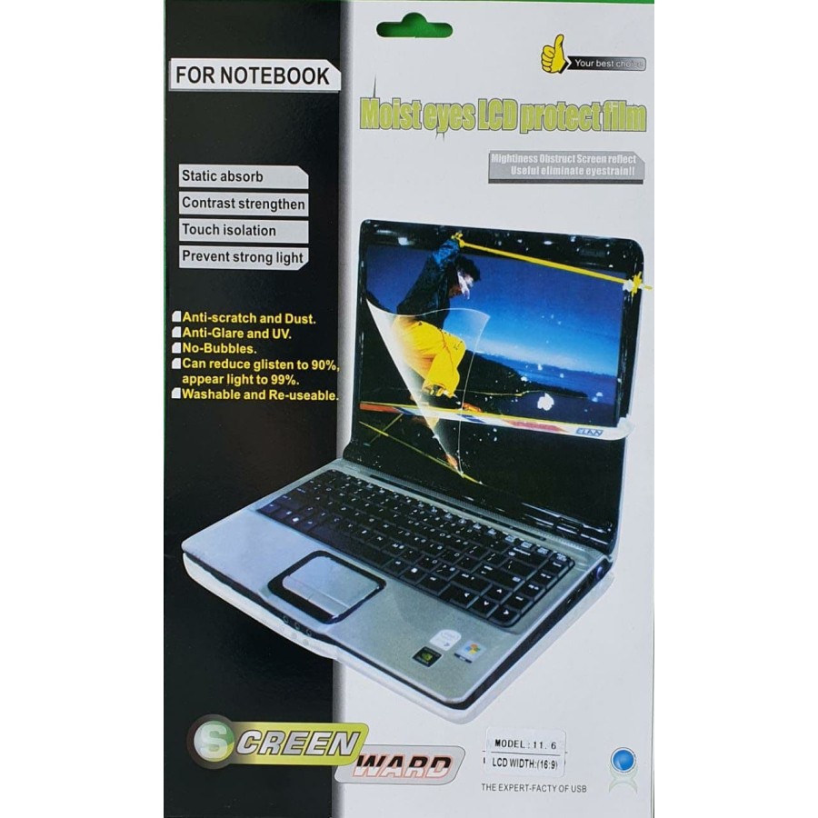 Lcd protector film 11.6 in for laptop - Screen guard 11.6 in notebook - anti gores