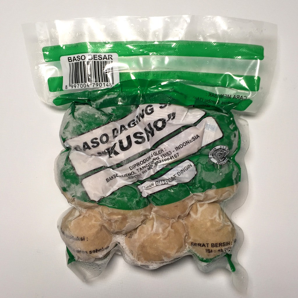 Baso BESAR Baso Daging Sapi Merebk "KUSNO" Kemasan 250gr / 500gr / 1000gr / Halal MUI & BPOM