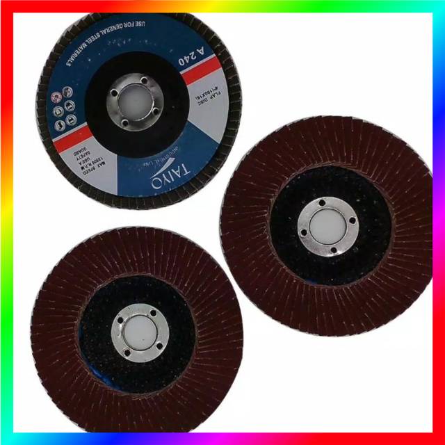 Flap Disc Taiyo 4.0&quot; 4 Inci Batu Gerinda Grenda Polish Poles