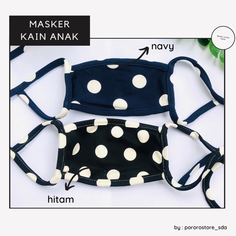 Masker Anak/Masker Kain Anak/Masker Tali/Masker Tali Anak