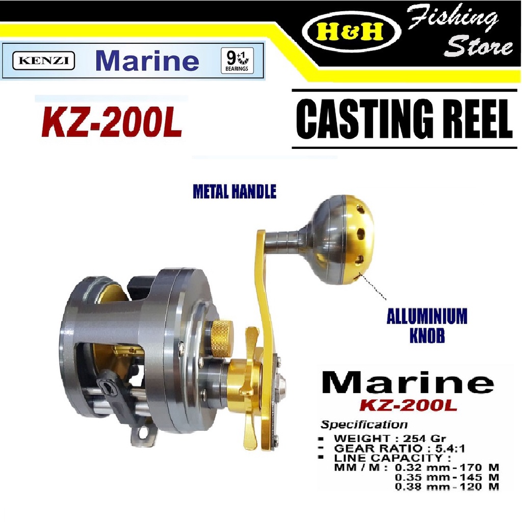 Reel Kenzi Over Head (OH) Marine KZ-200L KZ-300L