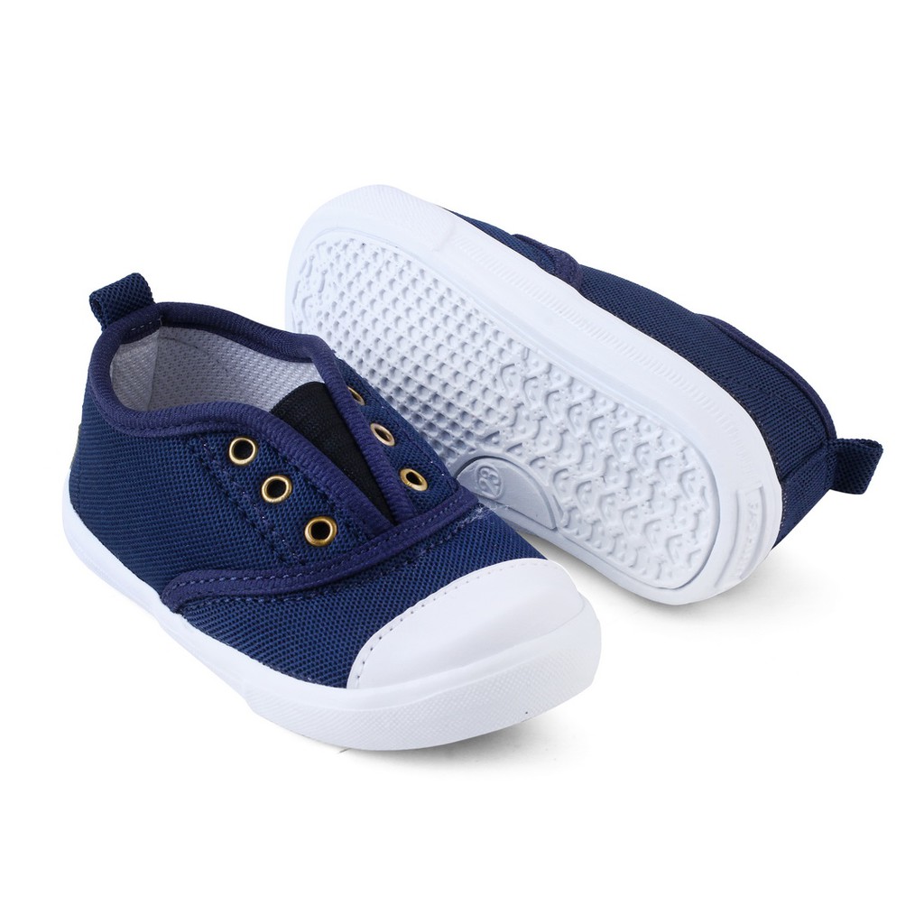 sepatu slip on unisex usia 1 2 tahun terbaru C03 Navy