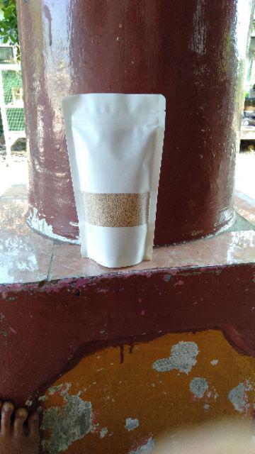 Standing Pouch Window White Putih 12x20 200gr Kemasan Premium Jendela Packaging Zip Kantong Plastik