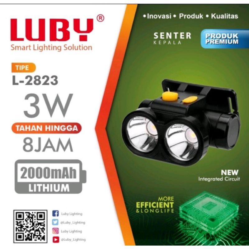 SENTER KEPALA/HEADLAMP / SENTER KEPALA/SENTER PANCING LUBY L2823 3WATT
