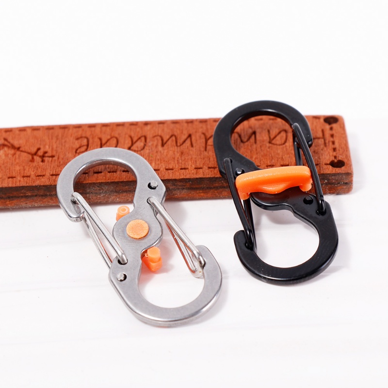 Carabiner Mini Bentuk S Bahan Aluminum Alloy Anti Maling Untuk Camping / Climbing
