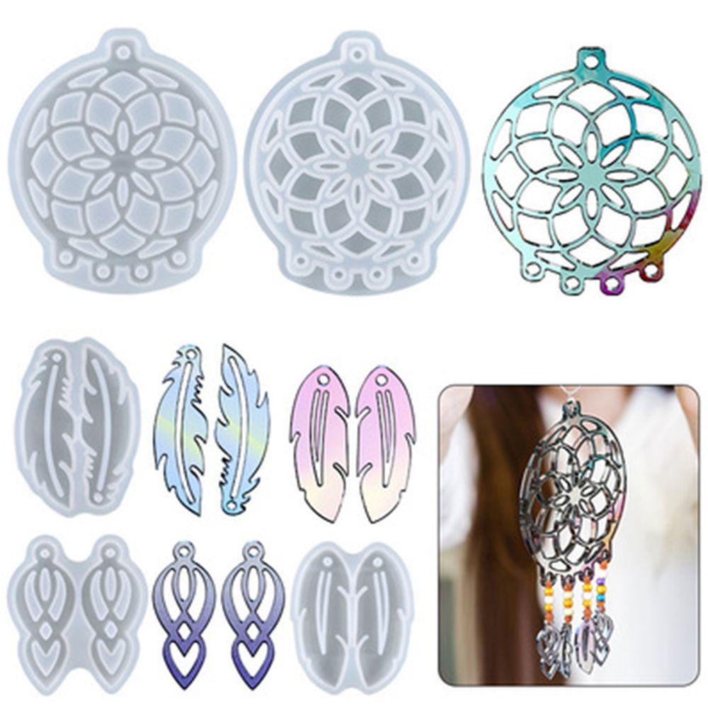 Cetakan Resin Handmade DIY Bentuk Dream Catcher Bahan Silikon