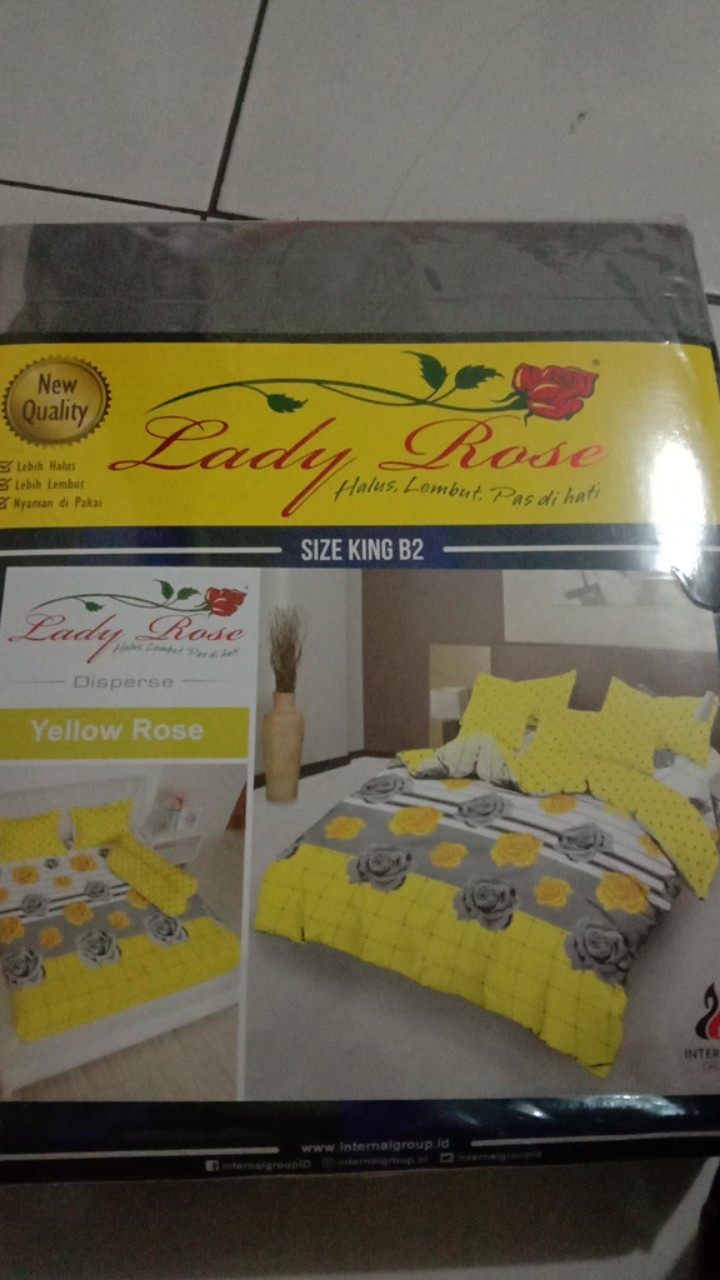 Sprei Lady Rose Uk. 160/180 - Yellow Rose