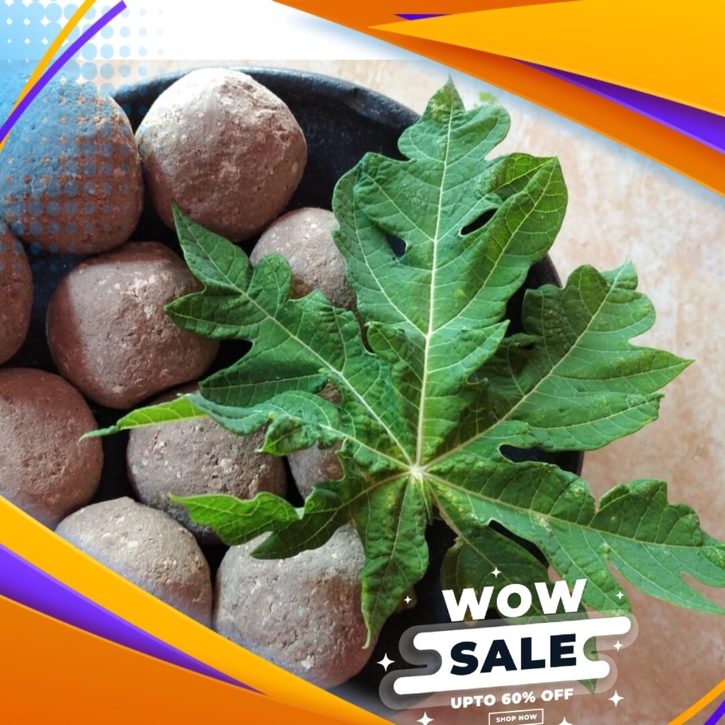 

Apmo tanah liat untuk merbus daun pepaya per 7 butir