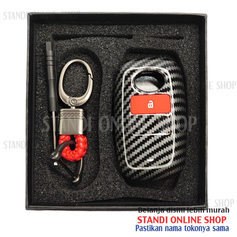 Cover Smartkey Sarung Kunci Carbon Case Daihatsu Rocky All New Xenia