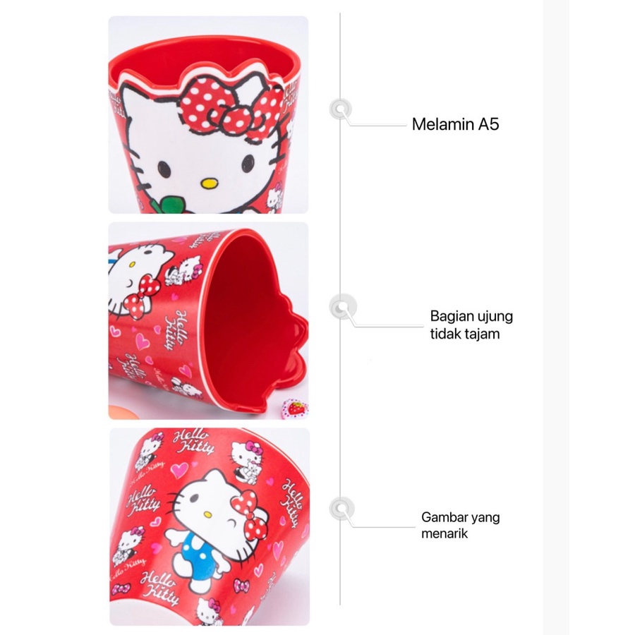 Cangkir anak Melamin Kuping PM017 kitty melody cup melamin