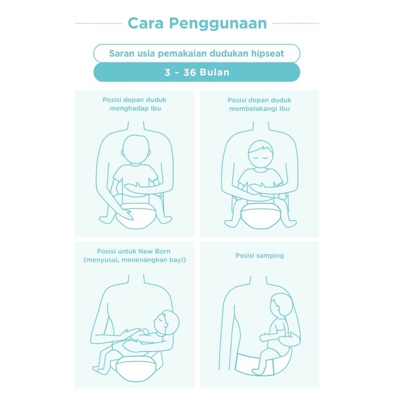 Mooimom Hipseat Casual Gendongan Pinggang Bayi