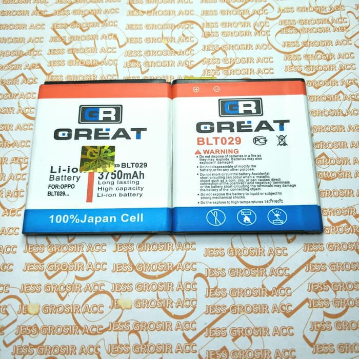 Baterai Battery GREAT Double Power BLT029 BLP029 For Tipe OPPO Joy , Clover R1001 R821 R815