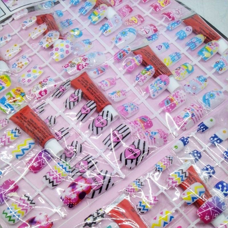 KUKU PALSU ANAK 12 SET MAINAN GROSIR NAIL ART