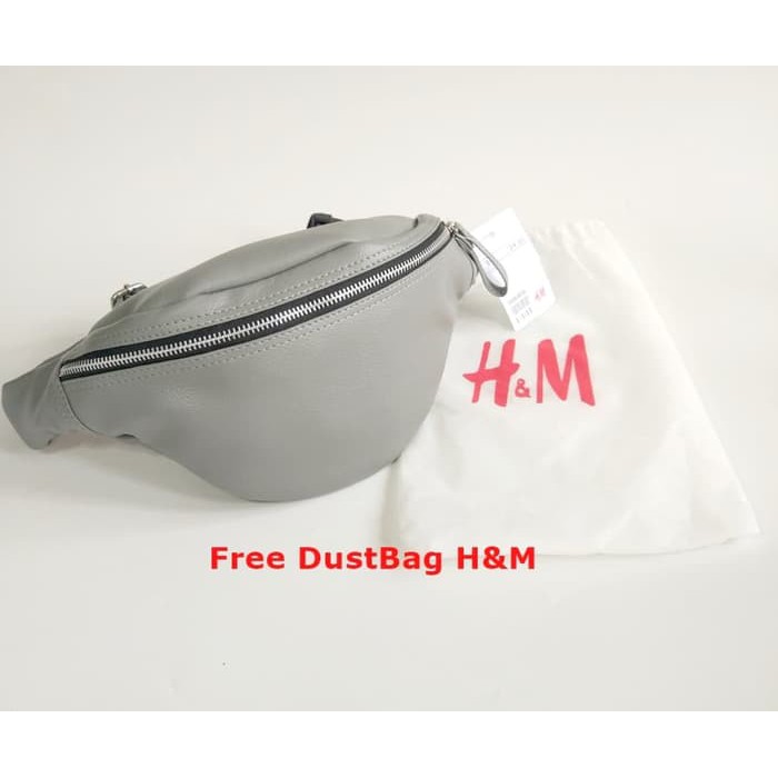 HM WAISTBAG / H&M WAIST BAG /TAS PINGGANG HNM KULIT - Hitam