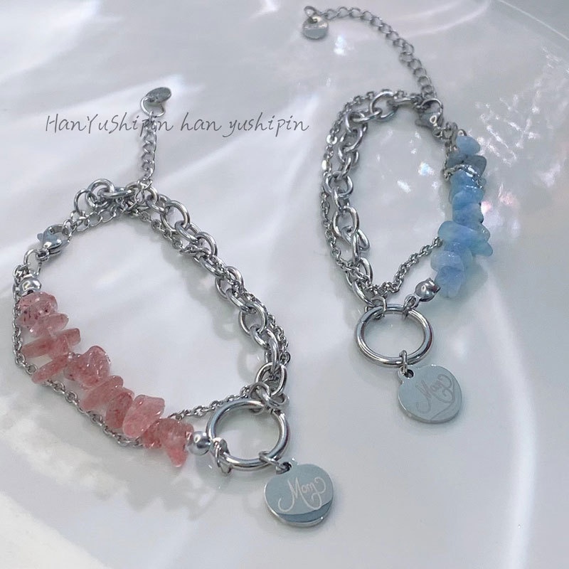 Gelang Kristal Dua Lapis Untuk Aksesoris