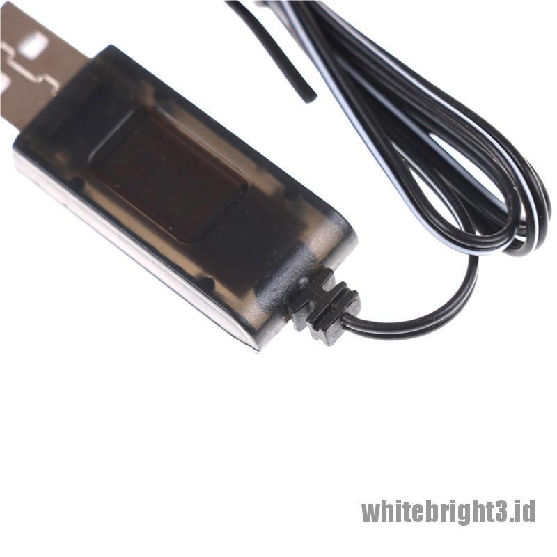 (white3) Kabel Adapter Charger USB 3.7V Warna Hitam Untuk Sky Viper Drone Helicopter