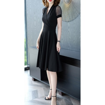 DRESS CASUAL MID-LENGTH ROK KOREAN STYLE DS16