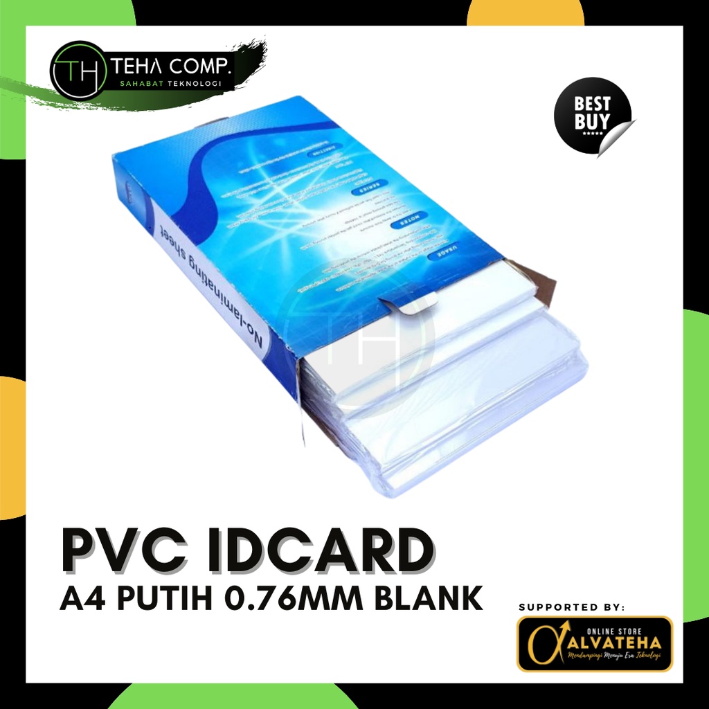 Kertas PVC ID Card 50 Set Murah Berkualitas A4 PVC