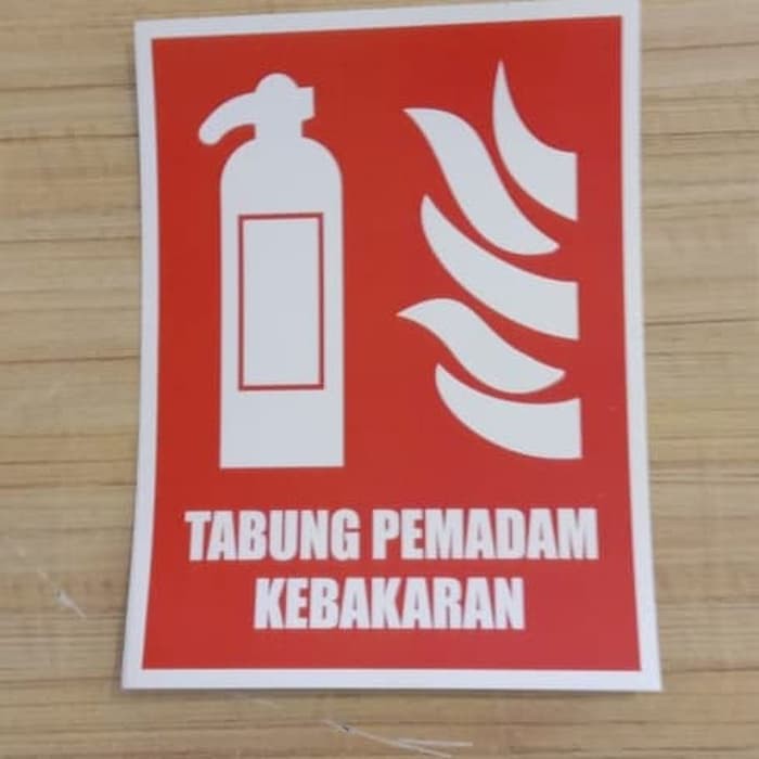 

READY STICKER LABEL K3 RAMBU SAFETY TABUNG PEMADAM KEBAKARAN UK 15X20CM