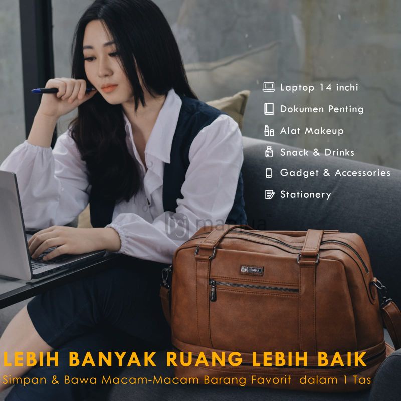 VALLEY Bag by Manjua. Tas Kerja, Tas Kuliah, muat Laptop 14 inch. Tas Laptop, Ukuran Besar.