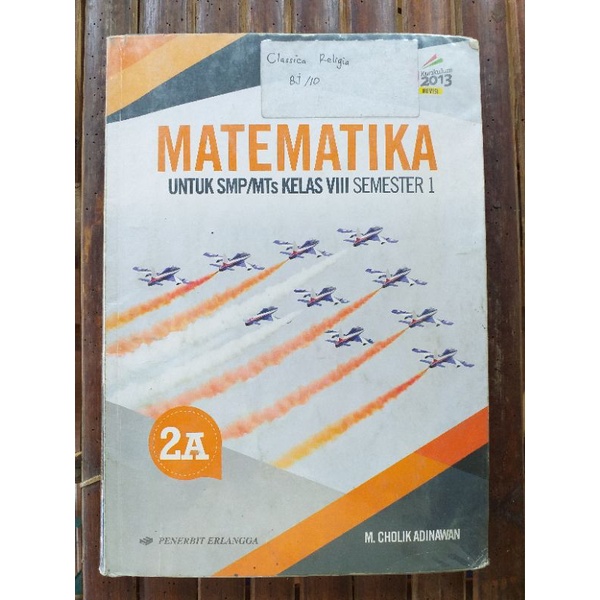 

Buku Matematika Erlangga | Kelas 8 Semester 1 | K13 Revisi