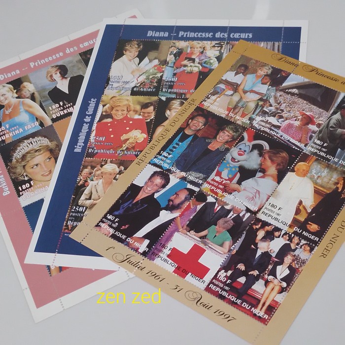 

0337 Perangko Miniset Tema Princess Diana 9v Mnh