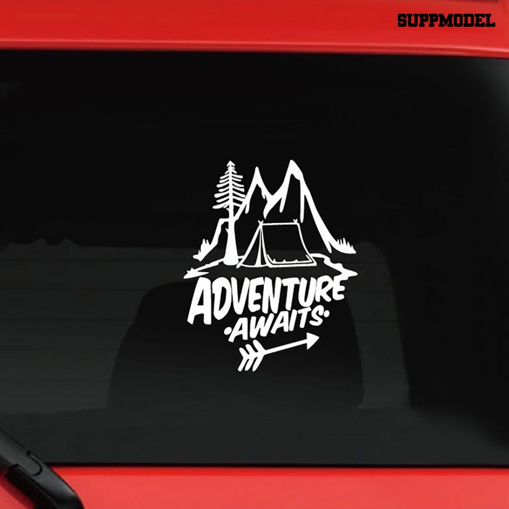 Car Adventure Stiker Mobil Reflektif Motif Gambar Gunung Dan Pohon