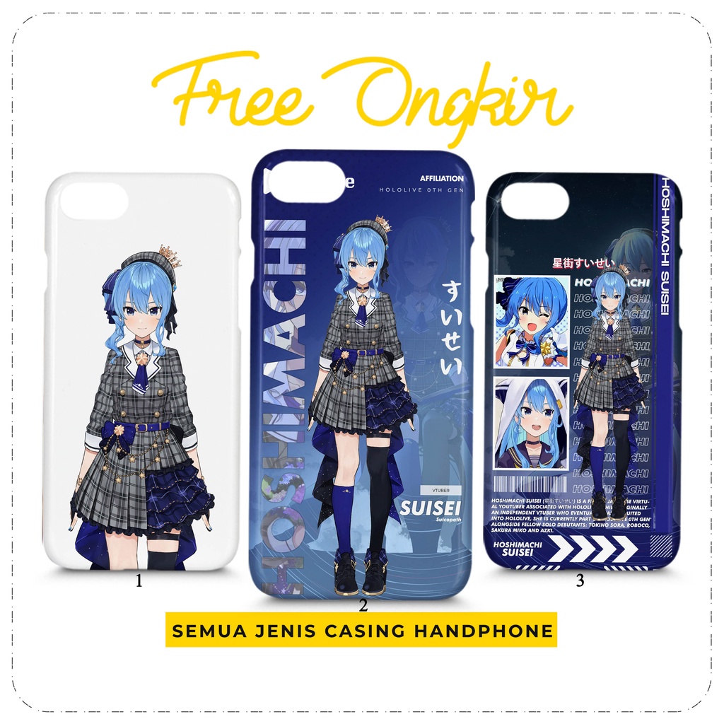 Case Hololive Hoshimachi Suisei Custom Casing HP All Type