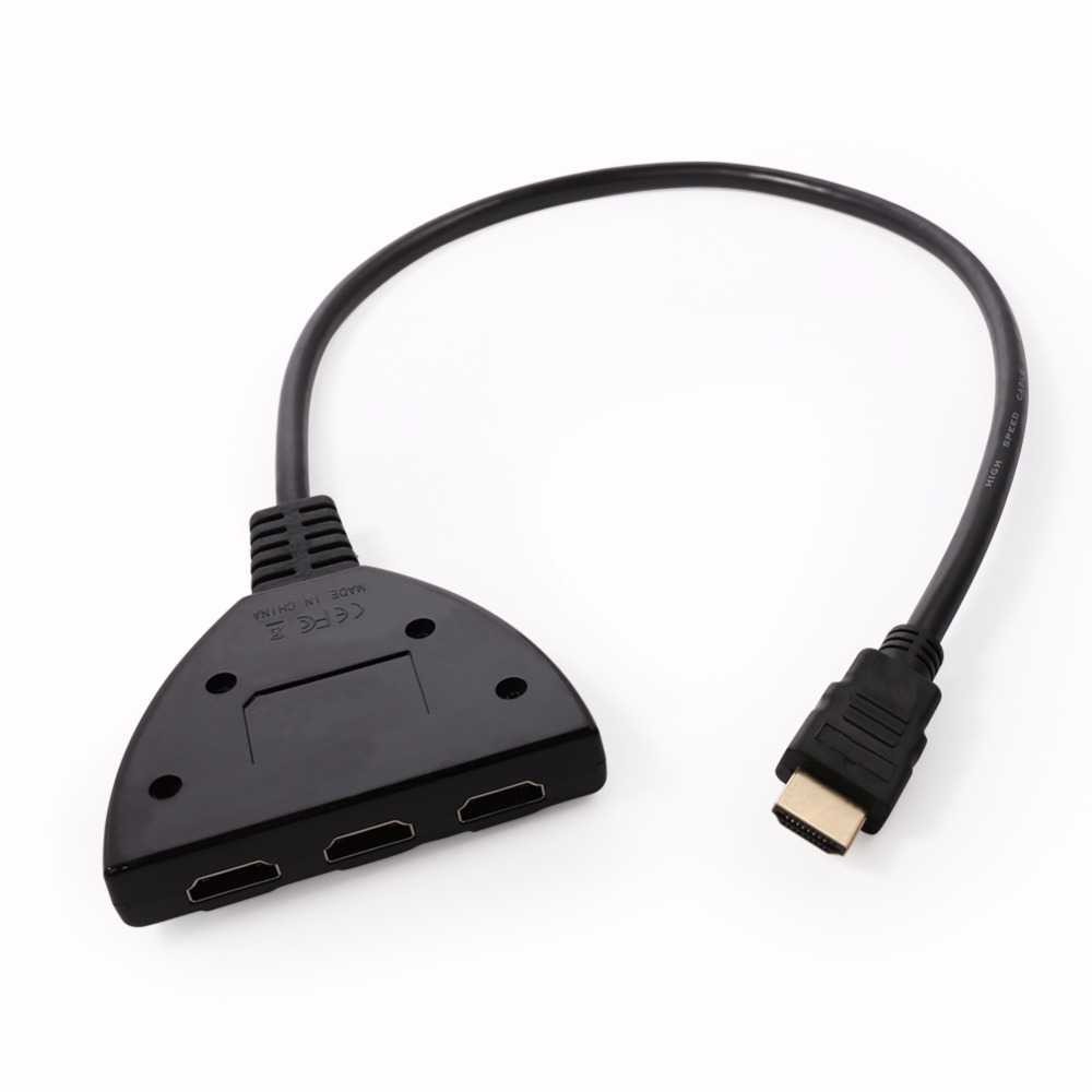 Kabel HDMI Switch 3 Port 4Kx2K 3D Cable Switcher Multifungsi Port TV Playstation 4 DVD Player PC Berkualitas