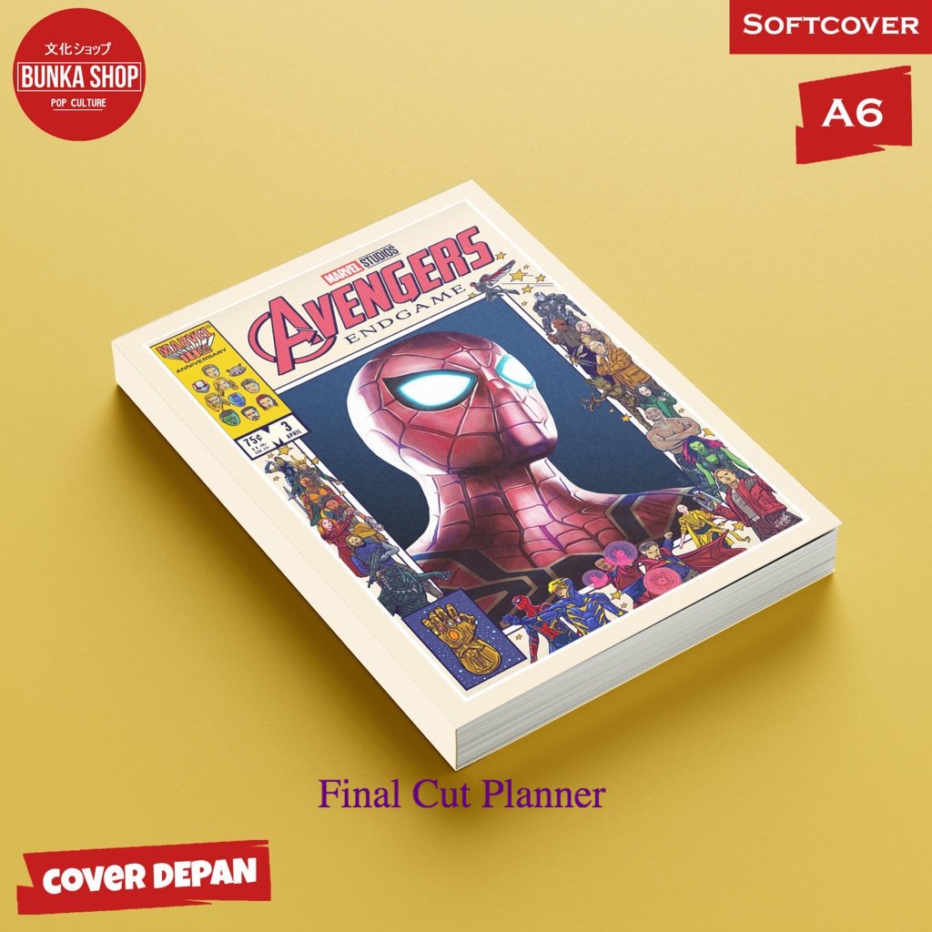 

Pocket Note Marvel Spider man Char Softcover A6 Buku Tulis Notes Agenda Planner Jurnal