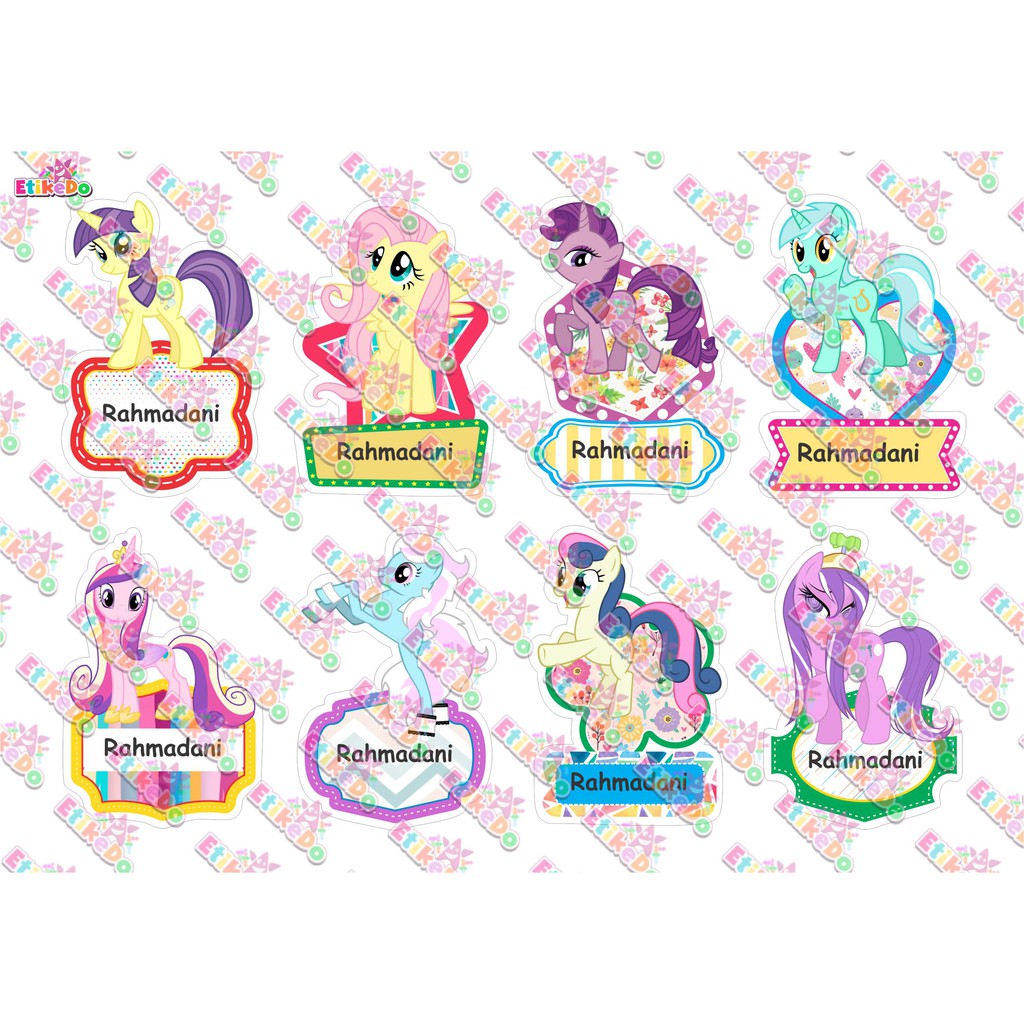 

LABEL NAMA LITTLE PONY 32 STIKER-ANTI AIR/ROBEK/LUNTUR -1 Nama LP1XL1