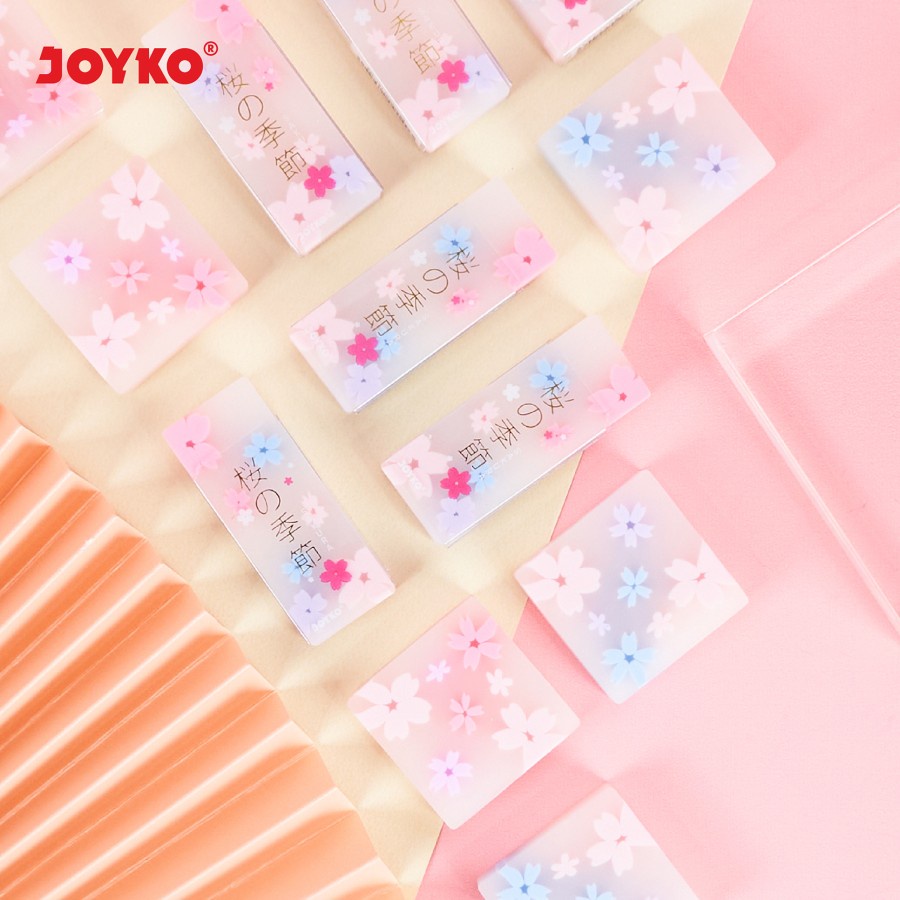 

PENGHAPUS PENSIL JOYKO ER-121 DAN ER-124 SAKURA | SETIP KARET MOTIF BUNGA SAKURA | ERASER