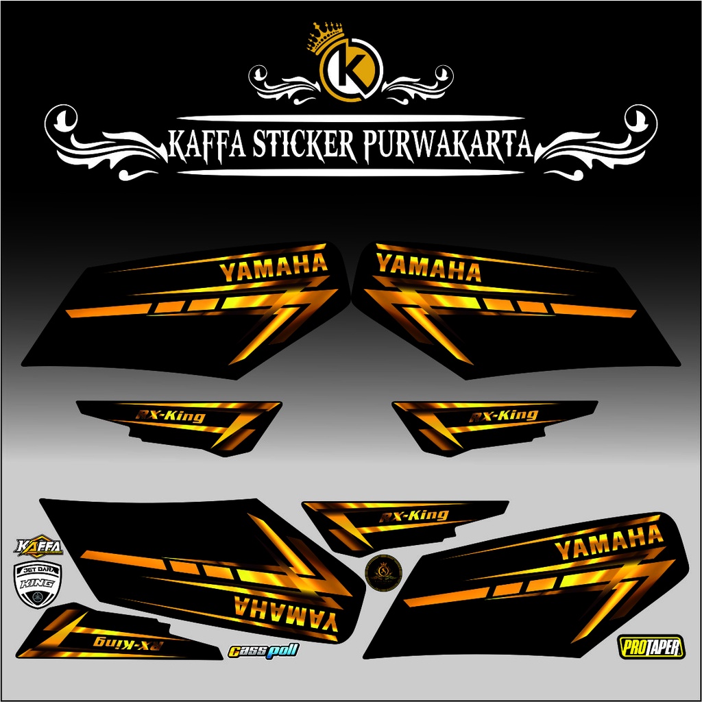 Striping Rx King - Stiker Variasi List Motor Rx King Racing Gold Emas MS