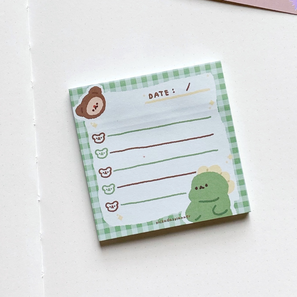 

green checks sticky note