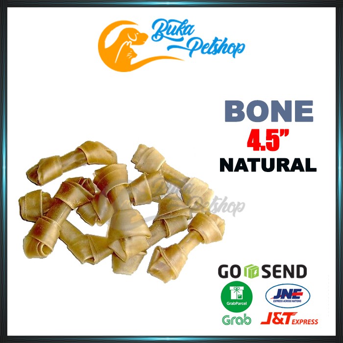 Tulang Anjing Knotted Bone Natural 4.5&quot; Ecer