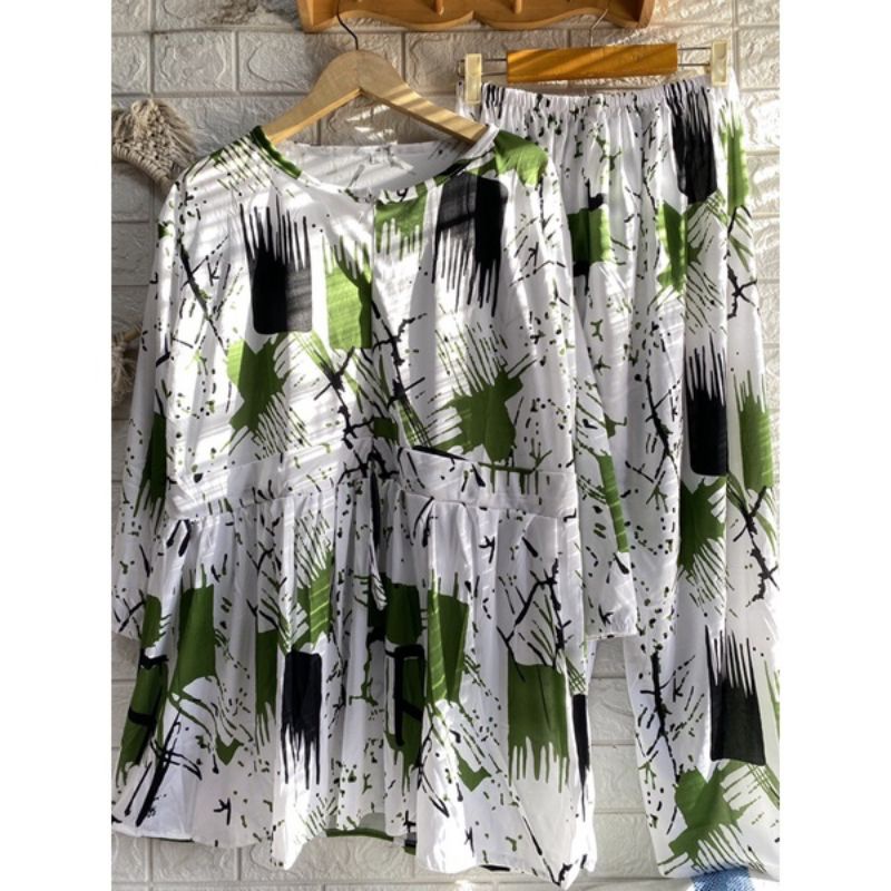 BAJU SETELAN WANITA KEKINIAN MOTIF NAGITA SLAVINA // SETCEL JUMBO // SETCEL NAGITA SLAVINA