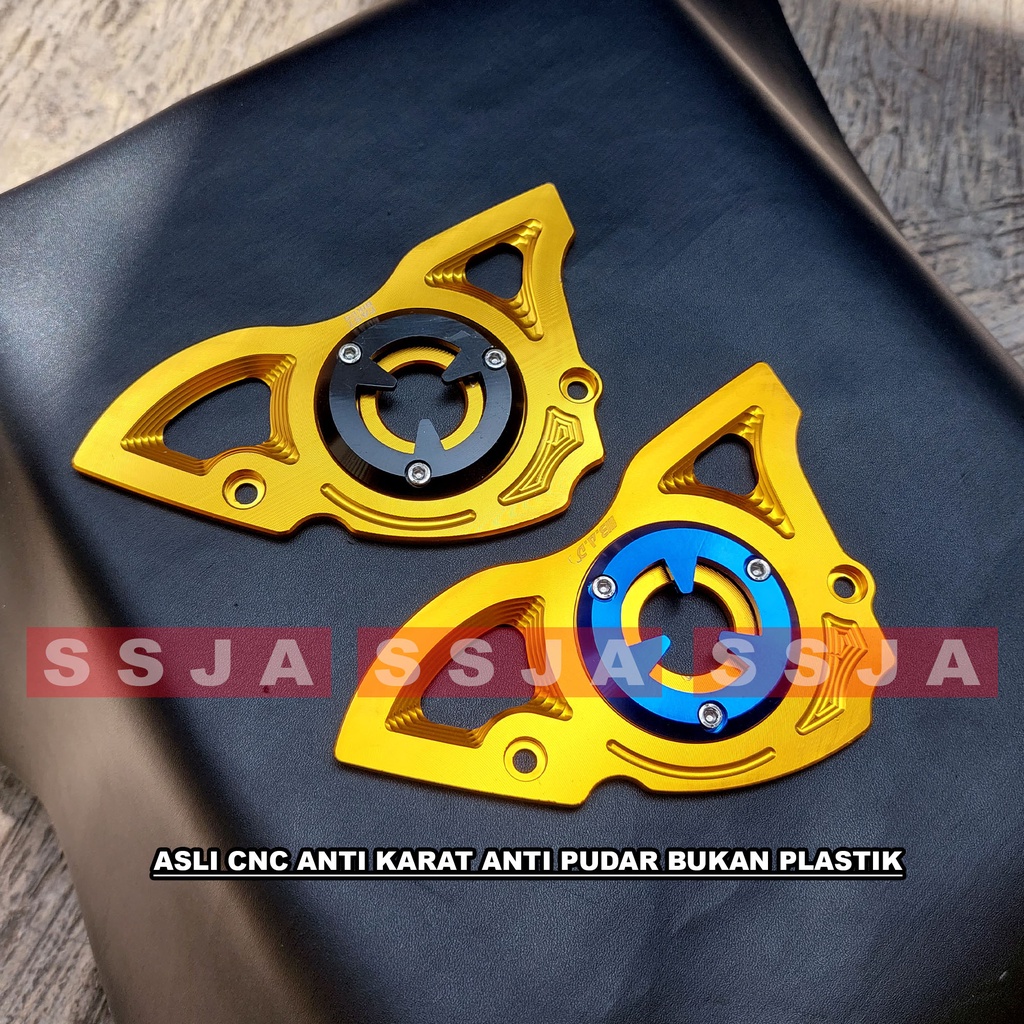 Pelindung Tutup Cover Gear Motor Vixion Old New R15 Xabre Full Cnc Impor ASLI CNC ANTI KARAT